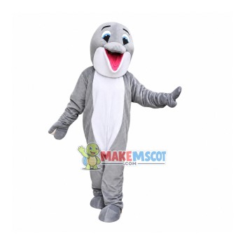 Gray Dolphin Mascot Costume Gray Dolphin Mascot Costume