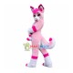 Professional Long Fur Pink Husky Mascot Costume Professional Long Fur Pink Husky Mascot Costume