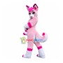 Professional Long Fur Pink Husky Mascot Costume