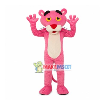 Cartoon Pink Panther Mascot Costume Cartoon Pink Panther Mascot Costume