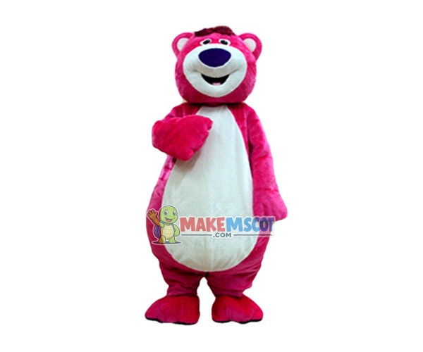 Pink Happy Bear Mascot Costume