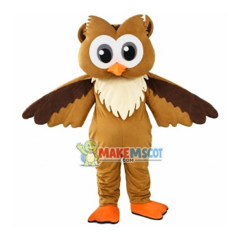 Cartoon Brown Owl Mascot Costume Cartoon Brown Owl Mascot Costume