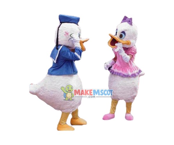 Donald Duck & Daisy Mascot Costume Cartoon Party Fancy Dress Donald Duck & Daisy Mascot Costume Cartoon Party Fancy Dress