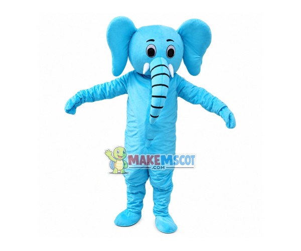 Cartton Blue Elephant Mascot Costume Cartton Blue Elephant Mascot Costume