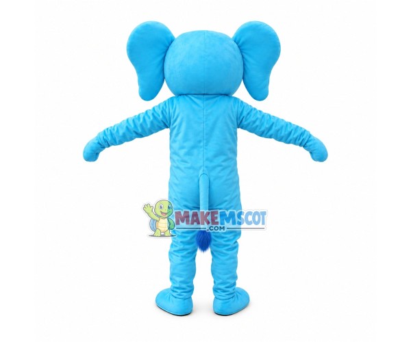 Cartton Blue Elephant Mascot Costume Cartton Blue Elephant Mascot Costume