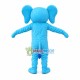 Cartton Blue Elephant Mascot Costume Cartton Blue Elephant Mascot Costume