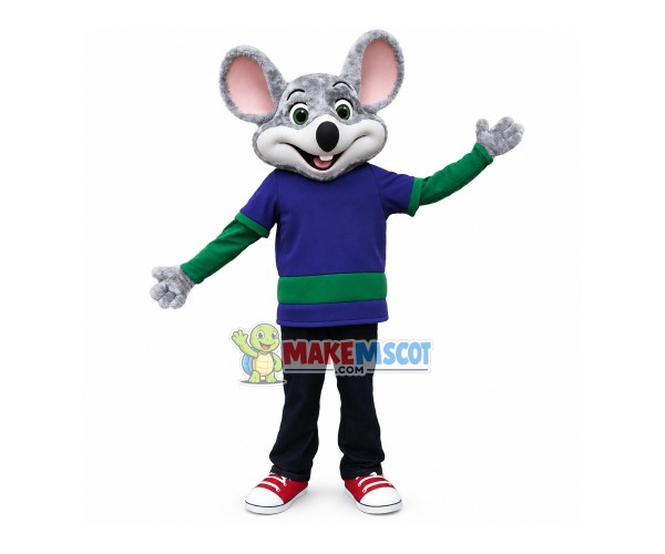 Chuck E. Cheese Mascot Costume Happy Lightweight Mouse Mascot Costume Chuck E. Cheese Mascot Costume Happy Lightweight Mouse Mascot Costume