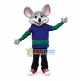 Chuck E. Cheese Mascot Costume Happy Lightweight Mouse Mascot Costume