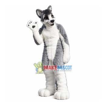 Wolf Dog Husky Fursuit Furry Mascot Costume Cosplay Party Dress Outfit Adult Size