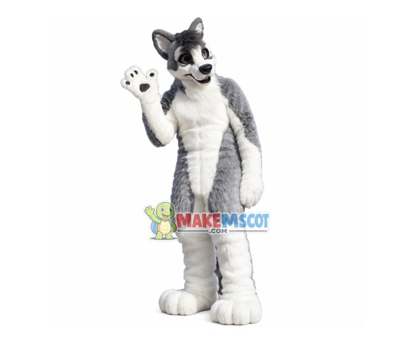 Wolf Dog Husky Fursuit Furry Mascot Costume Cosplay Party Dress Outfit Adult Size Wolf Dog Husky Fursuit Furry Mascot Costume Cosplay Party Dress Outfit Adult Size