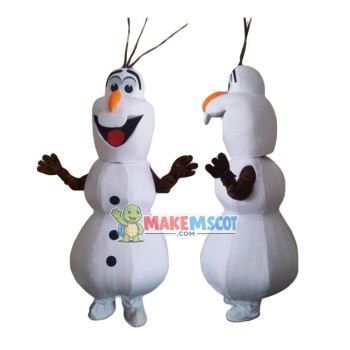 Smiling Olaf Mascot Costume Cartoon Character Mascot Smiling Olaf Mascot Costume Cartoon Character Mascot