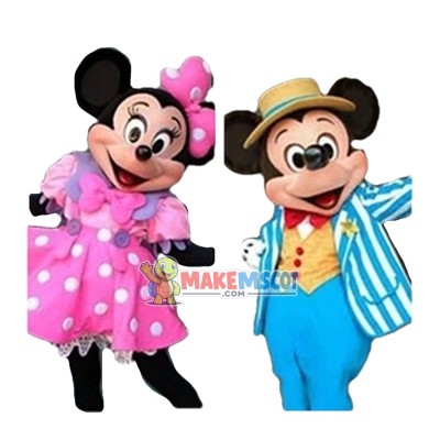 Mickey and Minnie Mouse Adult Mascot Costume Cartoon Mascot Costume