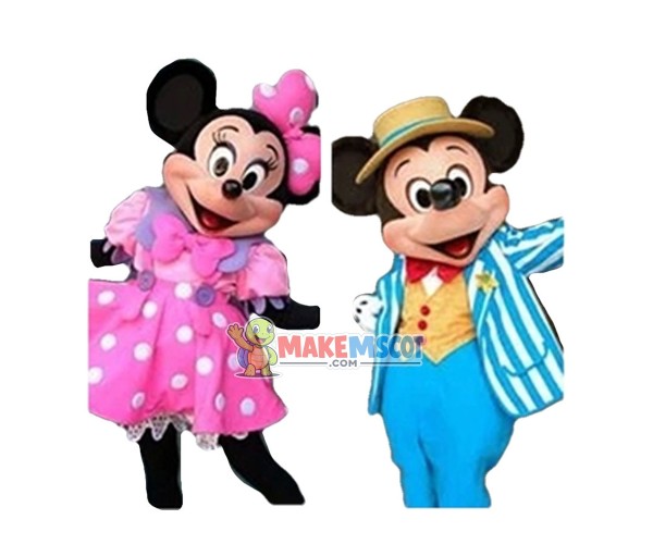 Mickey and Minnie Mouse Adult Mascot Costume Cartoon Mascot Costume Mickey and Minnie Mouse Adult Mascot Costume Cartoon Mascot Costume