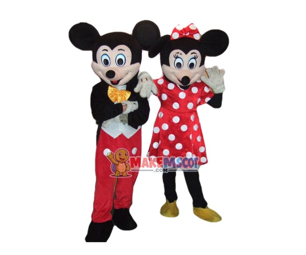 Mickey Mouse & Minnie Mouse Mascot Costume Mickey Mouse & Minnie Mouse Mascot Costume
