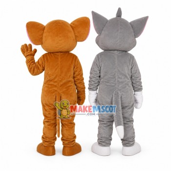 Tom Cat & Jerry Mouse Cartoon Mascot Costume Tom Cat & Jerry Mouse Cartoon Mascot Costume
