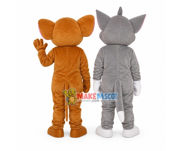 Tom Cat & Jerry Mouse Cartoon Mascot Costume