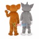 Tom Cat & Jerry Mouse Cartoon Mascot Costume