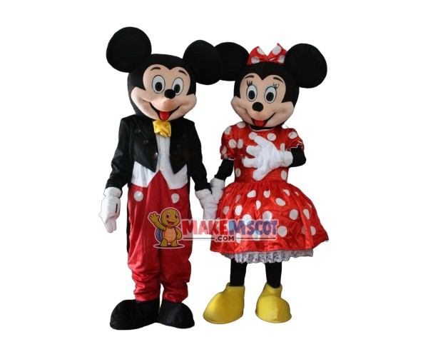 New Mickey Mouse & Minnie Mouse Mascot Costume New Mickey Mouse & Minnie Mouse Mascot Costume