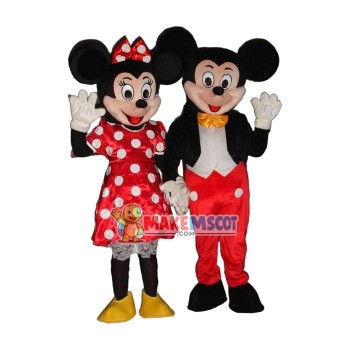 New Mickey Mouse & Minnie Mouse Mascot Costume New Mickey Mouse & Minnie Mouse Mascot Costume