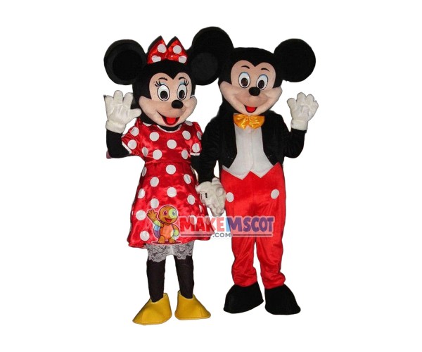 New Mickey Mouse & Minnie Mouse Mascot Costume New Mickey Mouse & Minnie Mouse Mascot Costume