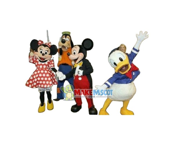 Mascots Adult Donald Goofy Mickey-Minnie Mouse Fancy Mascot Costume Fancy Dress