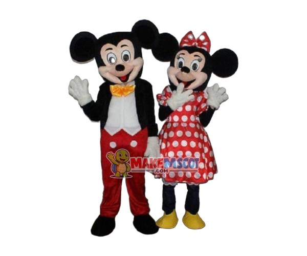 Mascots Adult Donald Goofy Mickey-Minnie Mouse Fancy Mascot Costume Fancy Dress