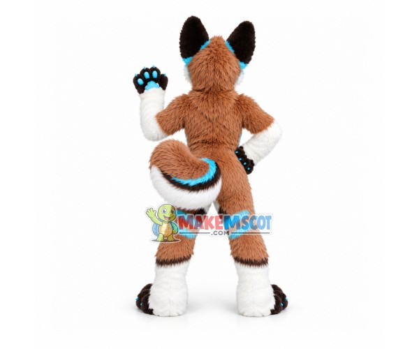 Long Fur Husky Dog Fox Fursuit Mascot Costume Suit Cosplay Dress Adults Parade
