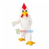 Hotsale Halloween White Chicken Rooster Mascot Costume Dress Adult Size New