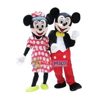 Mickey Mouse and Minnie Mouse Disney Mascot Costume Mickey Mouse and Minnie Mouse Disney Mascot Costume