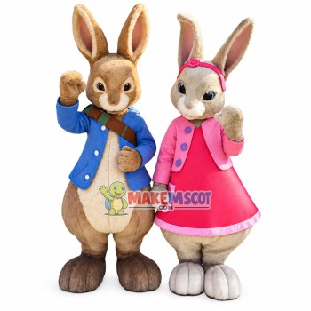 Peter & Lily Rabbit Mascot Costume