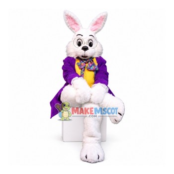 Purple Wendell Rabbit Mascot Costume Purple Wendell Rabbit Mascot Costume