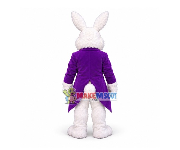 Purple Wendell Rabbit Mascot Costume Purple Wendell Rabbit Mascot Costume