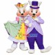 Easter Couple Rabbit Mascot Costume Easter Couple Rabbit Mascot Costume