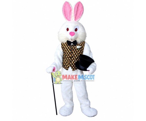 Magic White Rabbit Mascot Costume Magic White Rabbit Mascot Costume