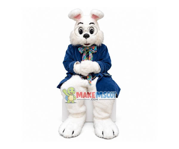 Blue Wendell Rabbit Mascot Costume Blue Wendell Rabbit Mascot Costume