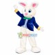 Blue Suit Easter Bunny Mascot Costume