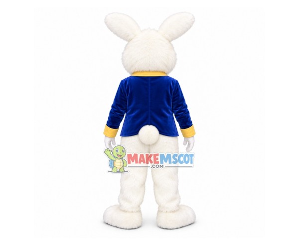 Blue Suit Easter Bunny Mascot Costume