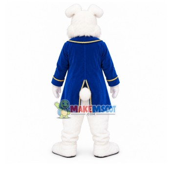 Blue Suit Bunny Mascot Costume Blue Suit Bunny Mascot Costume