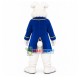 Blue Suit Bunny Mascot Costume Blue Suit Bunny Mascot Costume