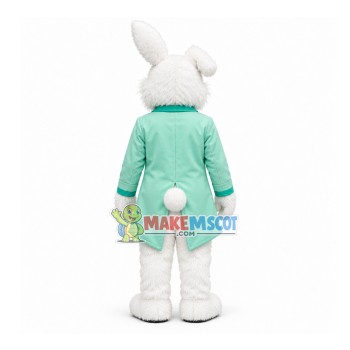 Light Green Suit Rabbit Mascot Costume Light Green Suit Rabbit Mascot Costume