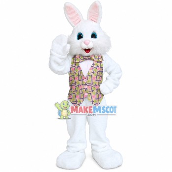 Happy Easter Bunny Mascot Costume Happy Easter Bunny Mascot Costume