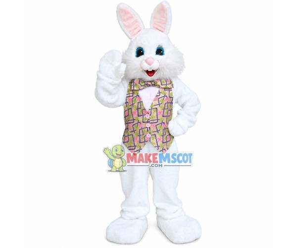 Happy Easter Bunny Mascot Costume Happy Easter Bunny Mascot Costume