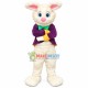 Purple Suit Bunny Mascot Costume
