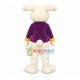 Purple Suit Bunny Mascot Costume
