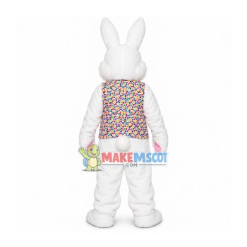 Purple Vest Rabbit Mascot Costume