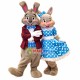Elegant Couple Rabbit Mascot Costume Elegant Couple Rabbit Mascot Costume