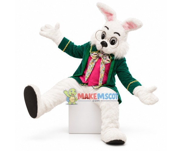 Adult Green Wendell Rabbit Mascot Costume