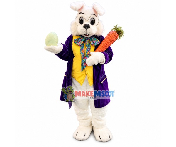 Adult Purple Wendell Bunny Mascot Costume