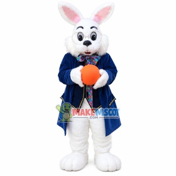 Blue Wendell Bunny Mascot Costume Blue Wendell Bunny Mascot Costume