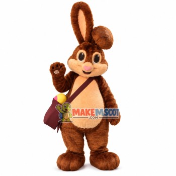 Easter Brown Rabbit Mascot Costume Easter Brown Rabbit Mascot Costume